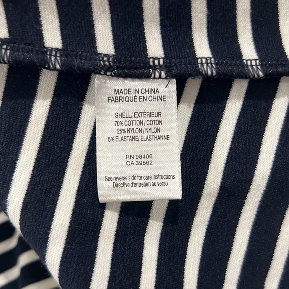Theory Striped Peplum Top - Picture 7 of 7